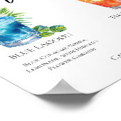 Tropical Island Wedding Signature Cocktails Menu Poster (Hoek)