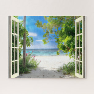 Tropical Island Window Uitzicht Legpuzzel