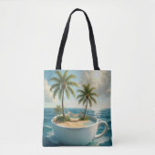 Tropical Island With Hammock in a Teacup Draagtas (Voorkant)