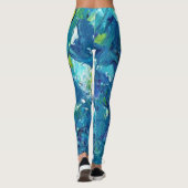 Tropical Island Zee Blauw Groen YOGA BROEK Legging (Achterkant)
