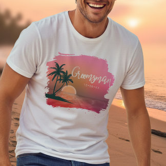 Tropical Isle Bruidsjonker Roze ID581 T-shirt