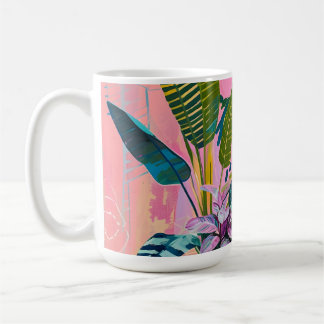 Tropical Jungle Art Print – Vibrant Botanical Koffiemok