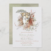 Tropical Jungle Cheetah invitations de mariage (Devant / Derrière)