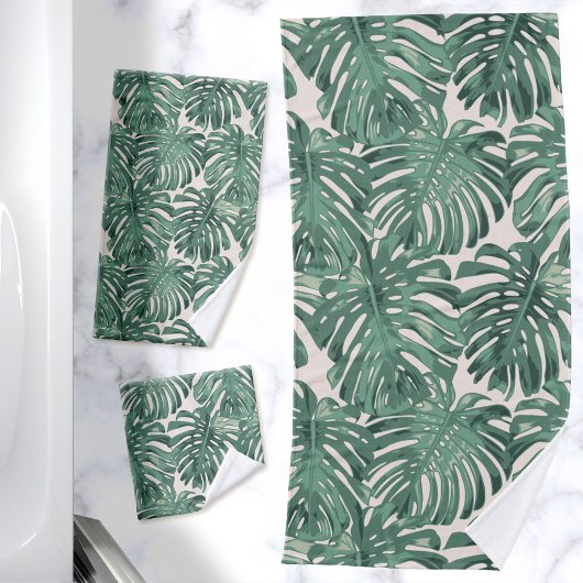 Tropical Jungle Feuilles Pale Vert Moderne