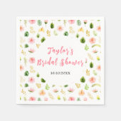 Tropical Jungle Floral Bridal Shower Servet (Voorkant)