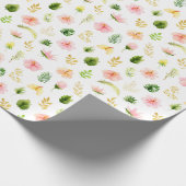 Tropical Jungle Floral Pattern Cadeaupapier (Hoek)