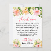 Tropical Jungle Floral Wedding Bedankkaart (Voorkant)