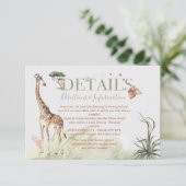 Tropical Jungle Mariage Détails et carte d'informa (Debout devant)