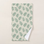 Tropical Jungle Rainforest Fern Feuille Motif  (Serviette à main)