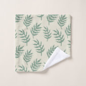 Tropical Jungle Rainforest Fern Feuille Motif  (Gant de toilette)