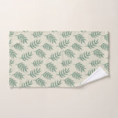 Tropical Jungle Rainforest Fern Feuille Motif  (Serviette à main)