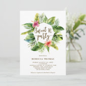 Tropical jungle Sweet 16 invitation (Debout devant)