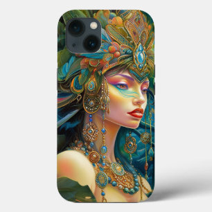 Tropical Lady Fantasy Kunst iPhone 13 Hoesje