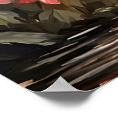 Tropical Lake Side Roze Flamingo  Poster (Hoek)