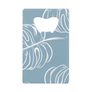 Tropical Leaf Abstract: naadloos groen. Kredietkaart Flessenopener