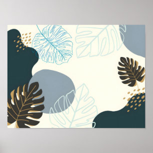 Tropical Leaf Abstracte kunst Poster