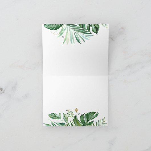 Tropical Leaf Bedankt van de Afstuderen Kaart (Binnen)