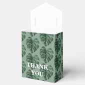Tropical Leaf Monstera Greenery Wedding gunstbox Bedankdoosjes (Geopend)