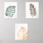 Tropical Leaf Set – Japans minimalistisch – Muurku (Voorkant)
