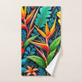 Tropical Leaves Bloom Art (Serviette à main)