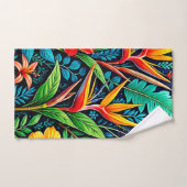 Tropical Leaves Bloom Art (Serviette à main)