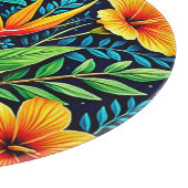 Tropical Leaves Bloom Art Snijplank (Hoek)