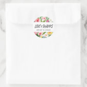 Tropical Leaves Bruiloft Dank u Favor Sticker (Tas)