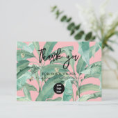 Tropical Leaves Business Bedankt Logo (Staand voorkant)