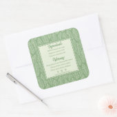 Tropical Leaves Groene Kaars Ingrediënten Label (Envelop)