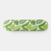 Tropical Leaves & Monstera Seamless Pattern Skateboard (Horizontaal)