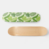 Tropical Leaves & Monstera Seamless Pattern Skateboard (Horizontaal)
