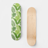 Tropical Leaves & Monstera Seamless Pattern Skateboard (Voorkant)