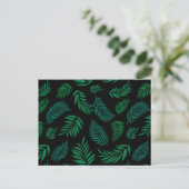 Tropical Leaves Pattern 2 Briefkaart (Staand voorkant)