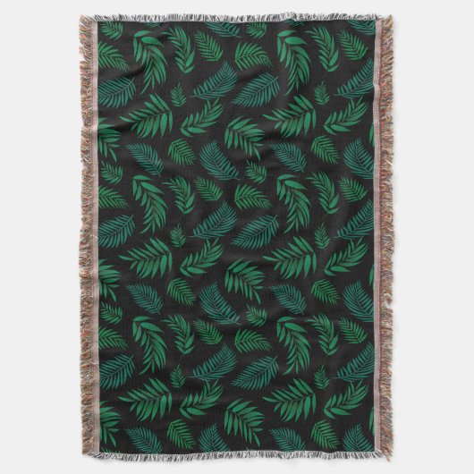 Tropical Leaves Pattern 2 Deken (Voorkant Verticaal)