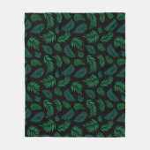 Tropical Leaves Pattern 2 Fleece Deken (Voorkant)