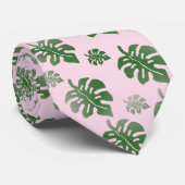 Tropical Leaves Pattern Wedding Party Dancing  Stropdas (Opgerold)