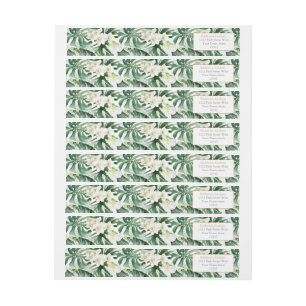 Tropical Leaves White Orchid Oerwoud retouradres