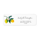 Tropical Lemon Return Address Label (Voorkant)