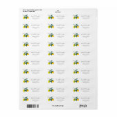Tropical Lemon Return Address Label (Full Sheet)