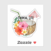 Tropical Life on a sticker (Feuille)