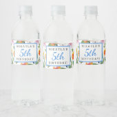 Tropical Luau Birthday Water Bottle Étiquettes (Bouteilles)