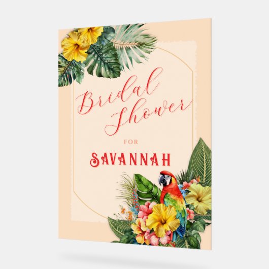 Tropical Macaw Floral Bridal Shower (Angle)