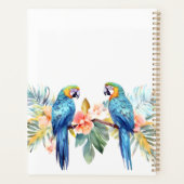 Tropical Macaw Parrot Planificateur personnalisé (Dos)