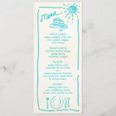 Tropical Mariage Funky Mariage Menu (Devant)