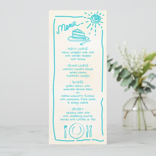 Tropical Mariage Funky Mariage Menu (Debout devant)
