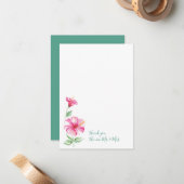 Tropical Mariage Merci Cartes Papeterie (Devant/Arrière en situation)