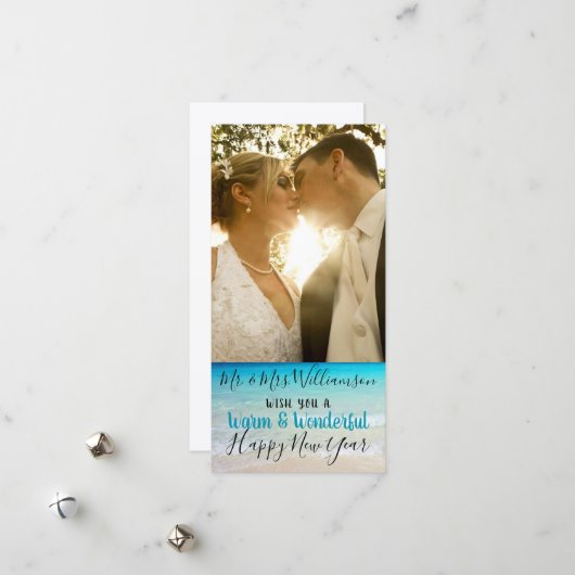 Tropical Marié Noël M. Mme Carte photo (Devant/Arrière en situation)