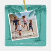 Tropical Mele Kalikimaka: Kerstmis Keramisch Ornament (Voorkant)