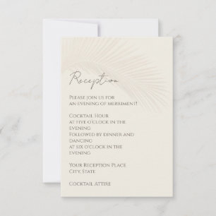 Tropical Minimal Beach Receptie Behuizing Kaart