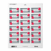 Tropical moderne, Hibiscus Marine Bleu Étiquette d (Feuille entière)